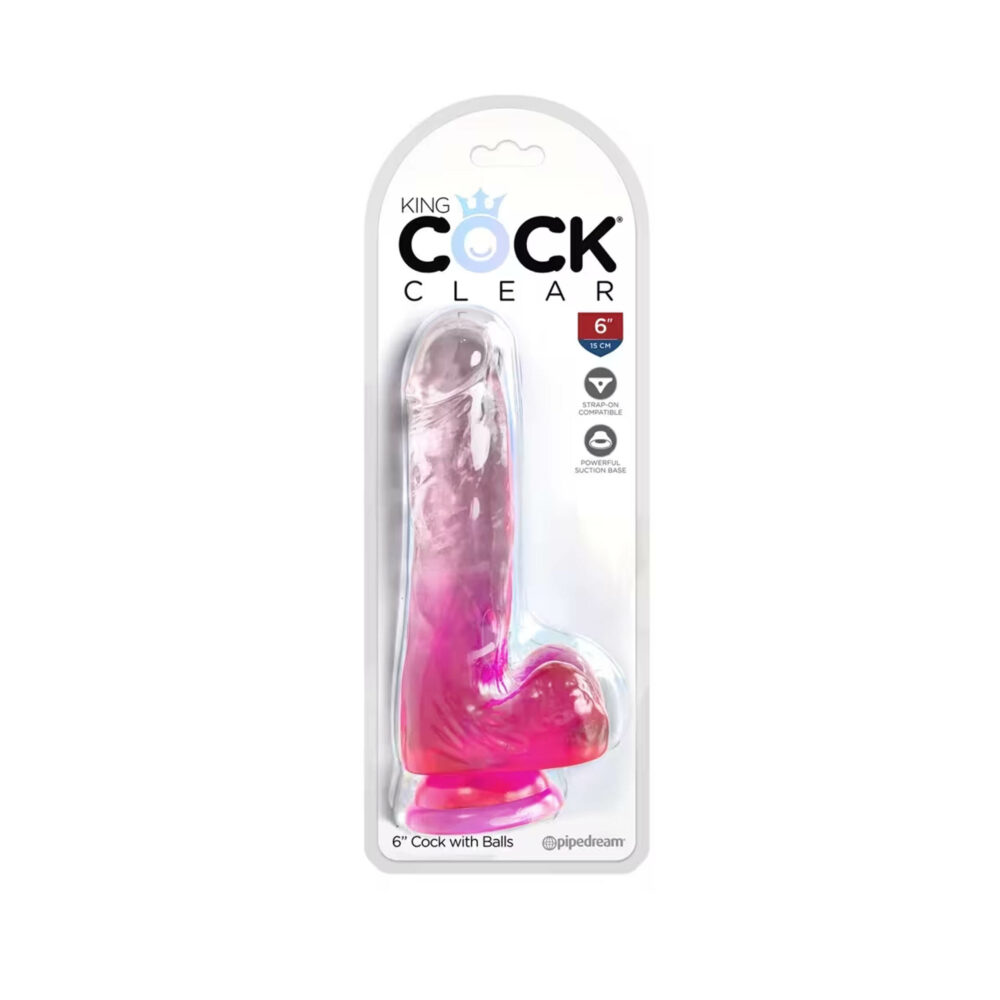 King Cock Clear 6“ Cock with Balls dildo