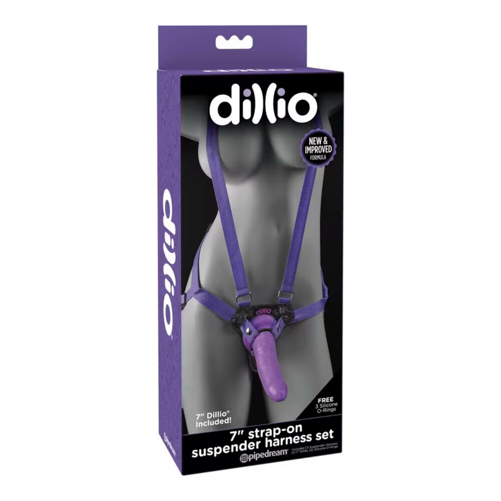 Dillio 7" strap-on suspender harness set